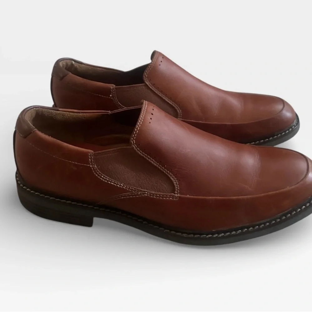 Clarks Unelott Step‎ Leather Slip on Shoes Loafers Mens 10.5